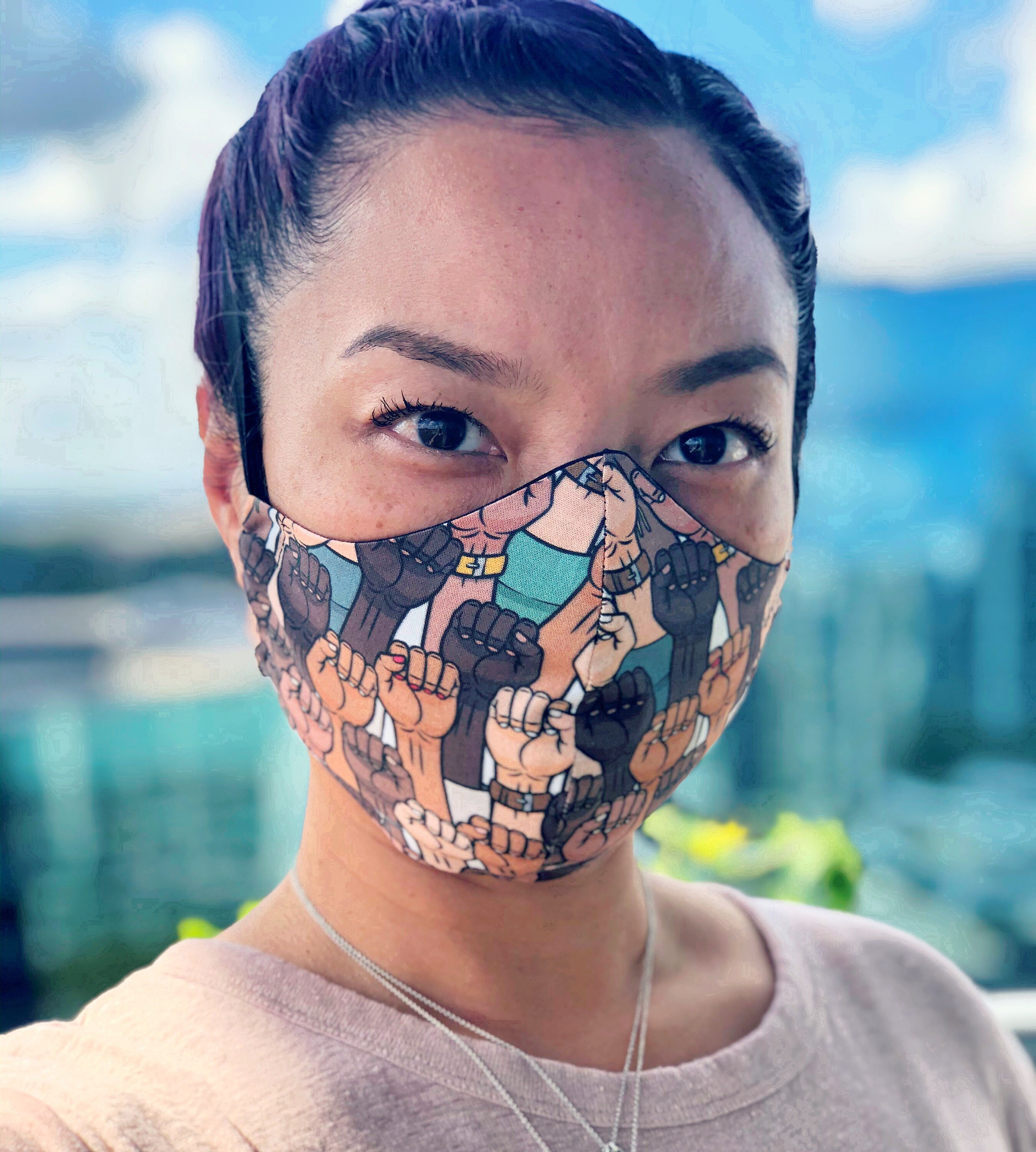 Adult Face Mask w/ Optional Filter Pocket: Washable and Reusable, 2 o…