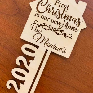 Laser etched ornament, First Christmas in New Home 2020