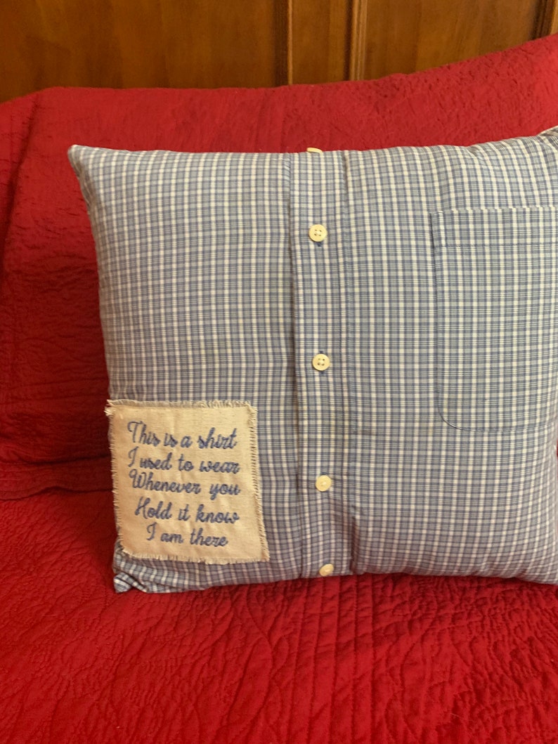 Memory Pillows Made from Loved Ones Shirt Etsy