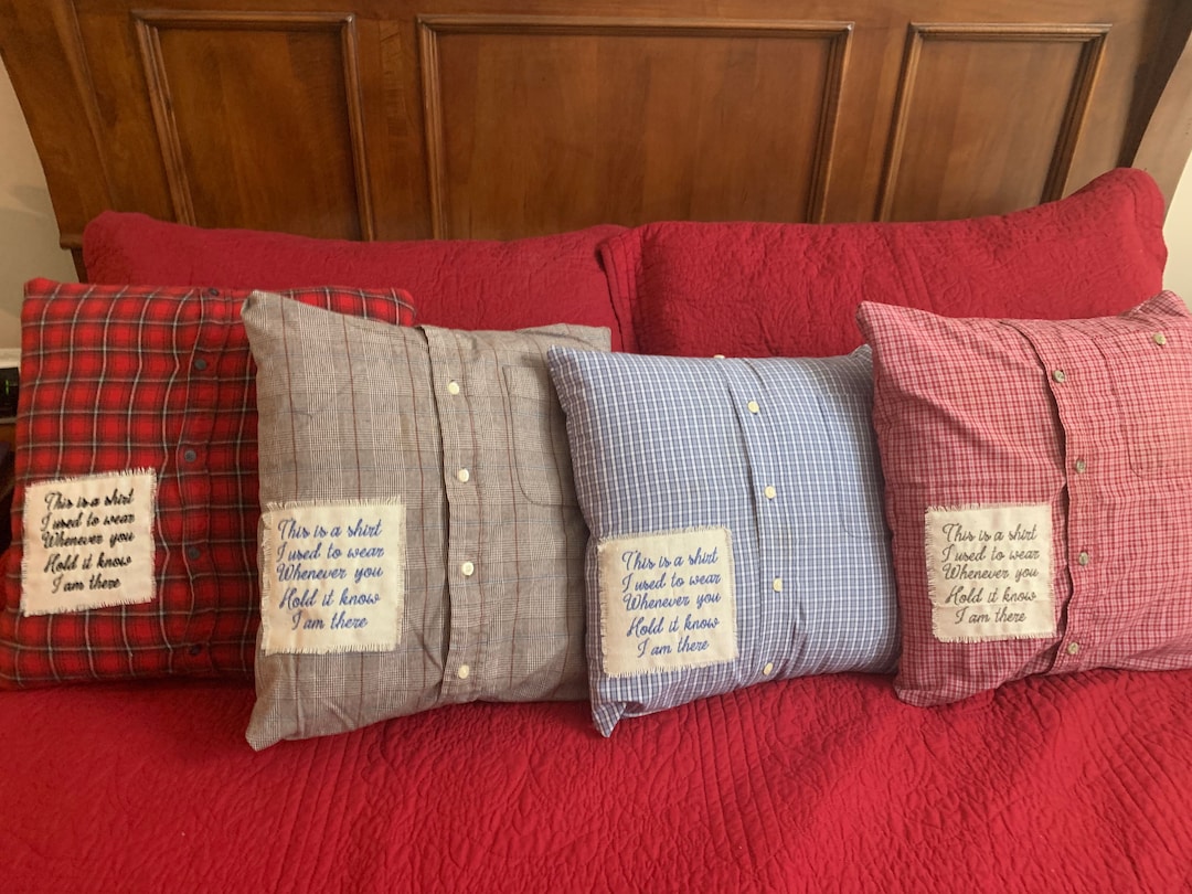 Memory Pillows Made From Loved Ones Shirt Etsy