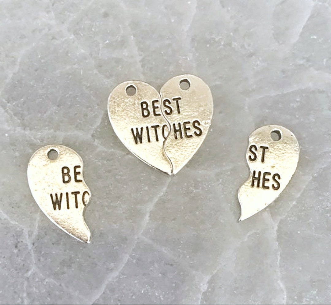 1 Best Witches Charm Set, Alternative Best Friends Pendant Set, Witchy ...