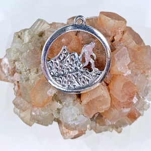 8 Bigfoot charms, 22x25mm mountain yeti, handmade Sasquatch gifts, Colorado cryptid themed souvenirs, jewelry supplies, set of 8