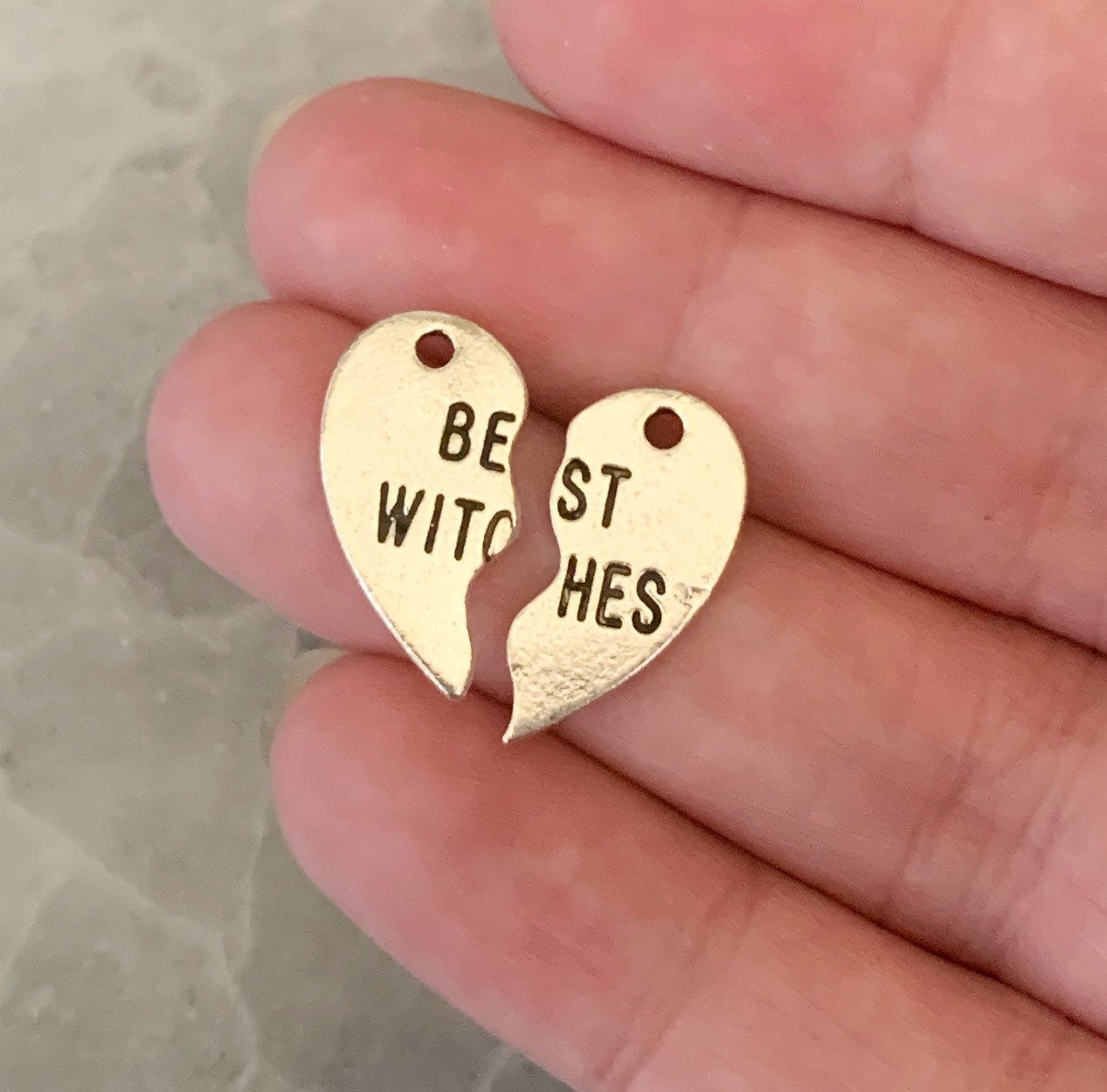 1 Best Witches Charm Set, Alternative Best Friends Pendant Set, Witchy ...