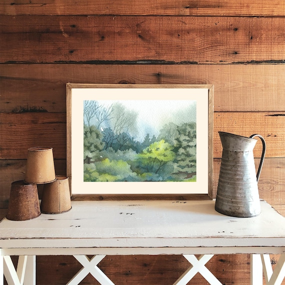 Spring Landscape Watercolor Painting