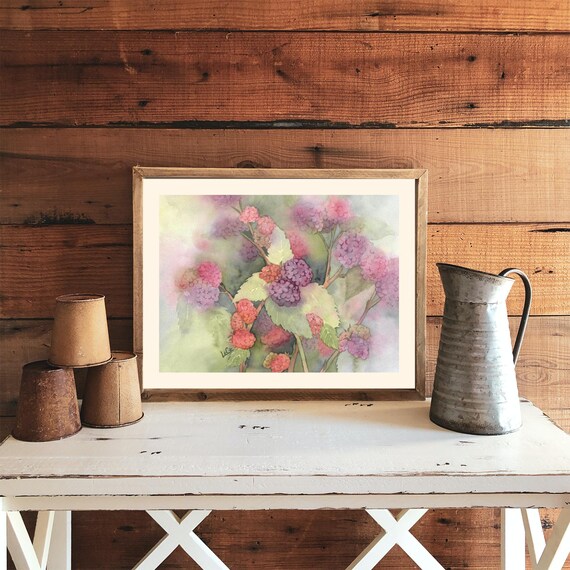 Blackberry Original Watercolor Painting