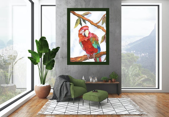 Parrot Original Watercolor Painting