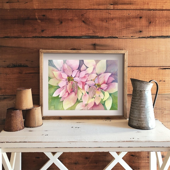Poinsettia Original Watercolor Painting