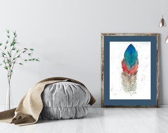 Feather Original Watercolor Painting