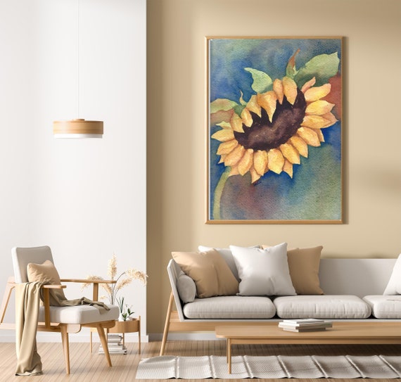 Sunflower Original Watercolor Painting
