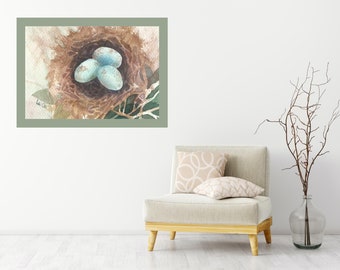 Robins Eggs Watercolor Painting