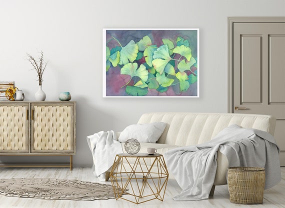 Ginkgo Leaves Original Watercolor Painting
