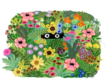 Floral Garden Wall Print