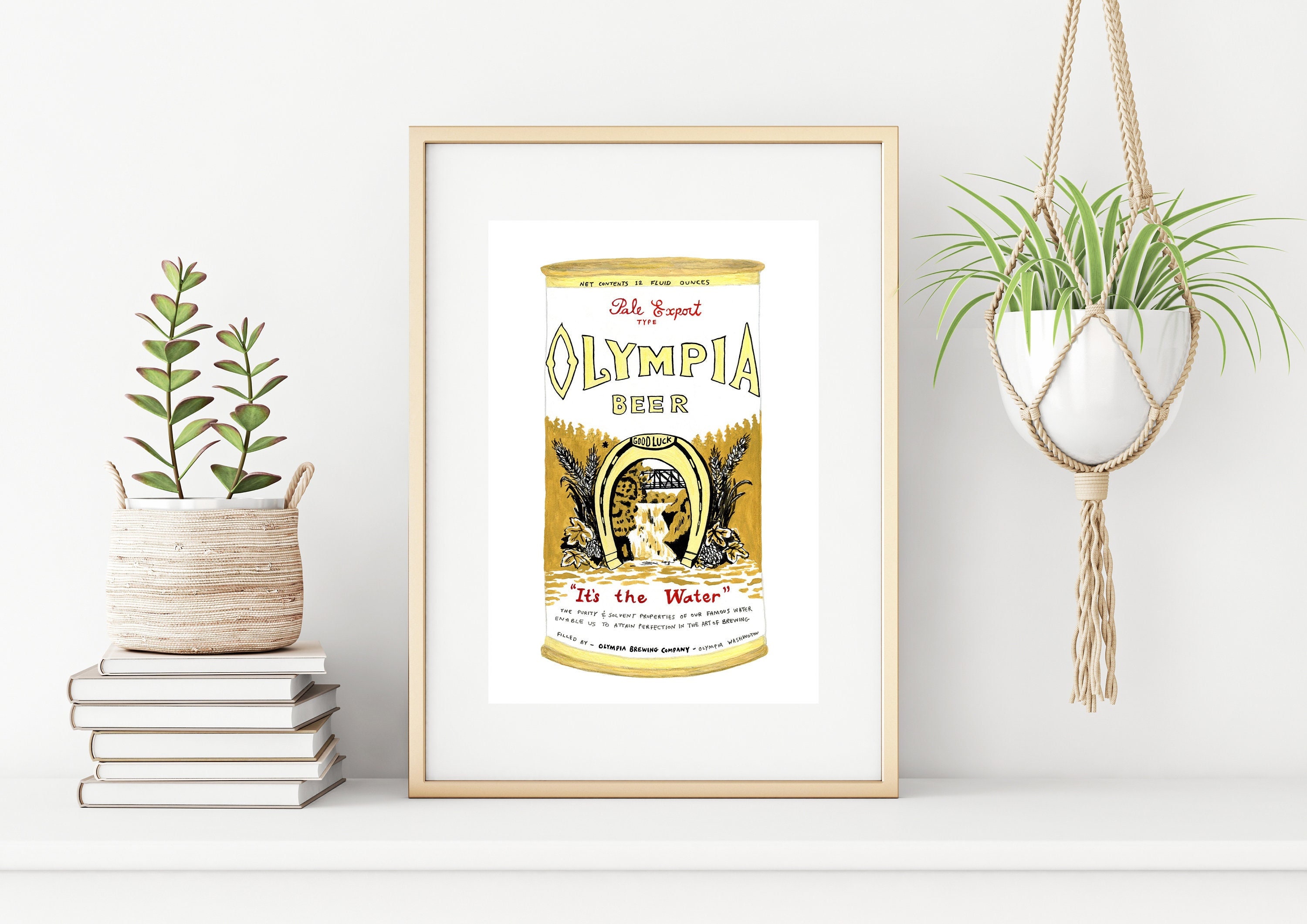 Olympia Beer Can Print - Etsy