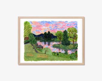 Paradise Pond at Sunrise Print