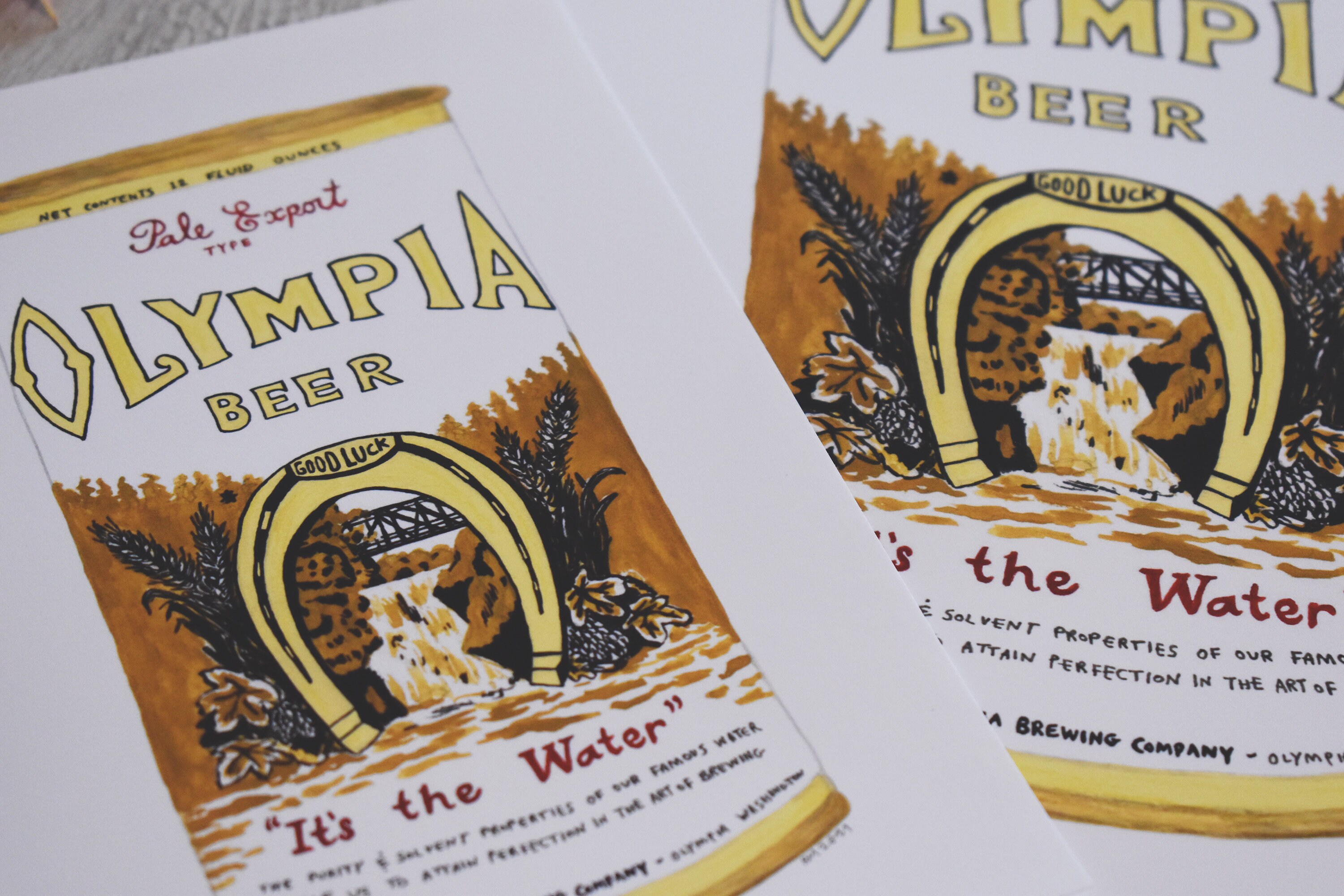 Olympia Beer Can Print - Etsy