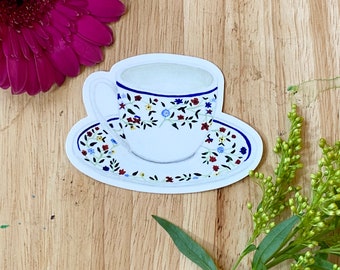 Floral Teacup Sticker