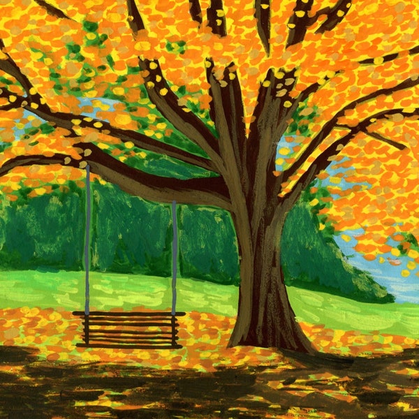 Smith College Swing Tree at Paradise Pond Print