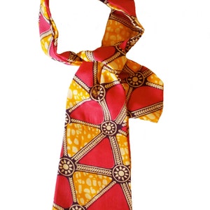 KHALIBOY Pink and Orange Tie