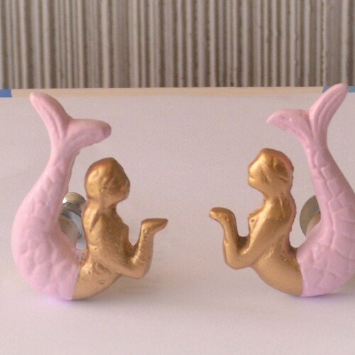 One Metal Mermaid Knob. Furniture Dresser Drawer Pull. Etsy