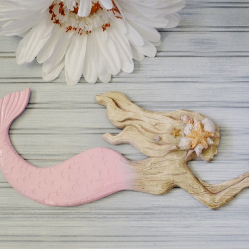 Mermaid Wall Decor Beach Coastal Nautical Nursery Decor Etsy