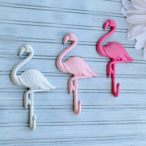 Flamingo Hook, Beach Coastal Decor, Jewelry Key Coat Hook