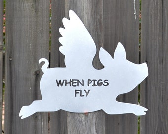 Flying Pig Wall Art Etsy