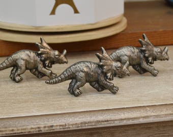 Dinosaur Drawer Knobs Dinosaur Decor Handles Triceratops Etsy