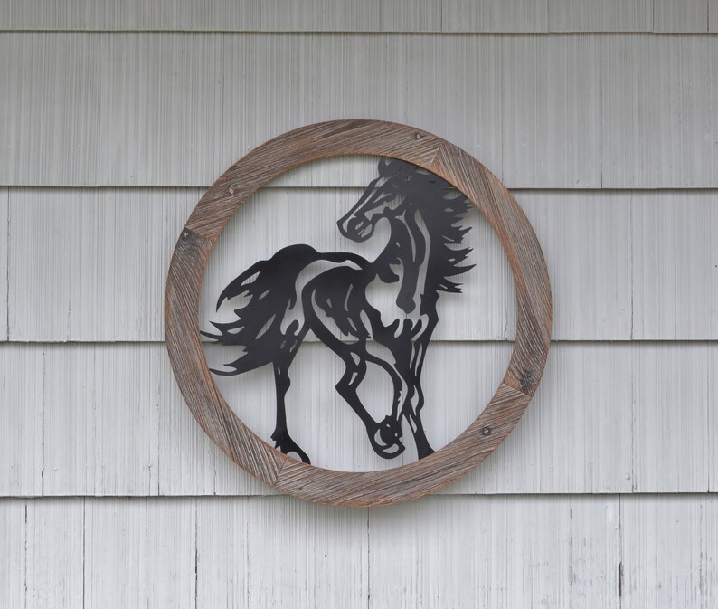 Rustic Iron Horse Head /& Horse Shoe Door Knocker Horseshoe Lodge Western Decor