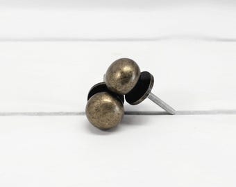 Bronze ball knob, Vintage style drawer pull, Iron door handle, cabinet hardware