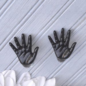 Hand Knob, Hi Five Drawer Pull, Fingers and Palm Cabinet Hardware.  Over 50 colors available
