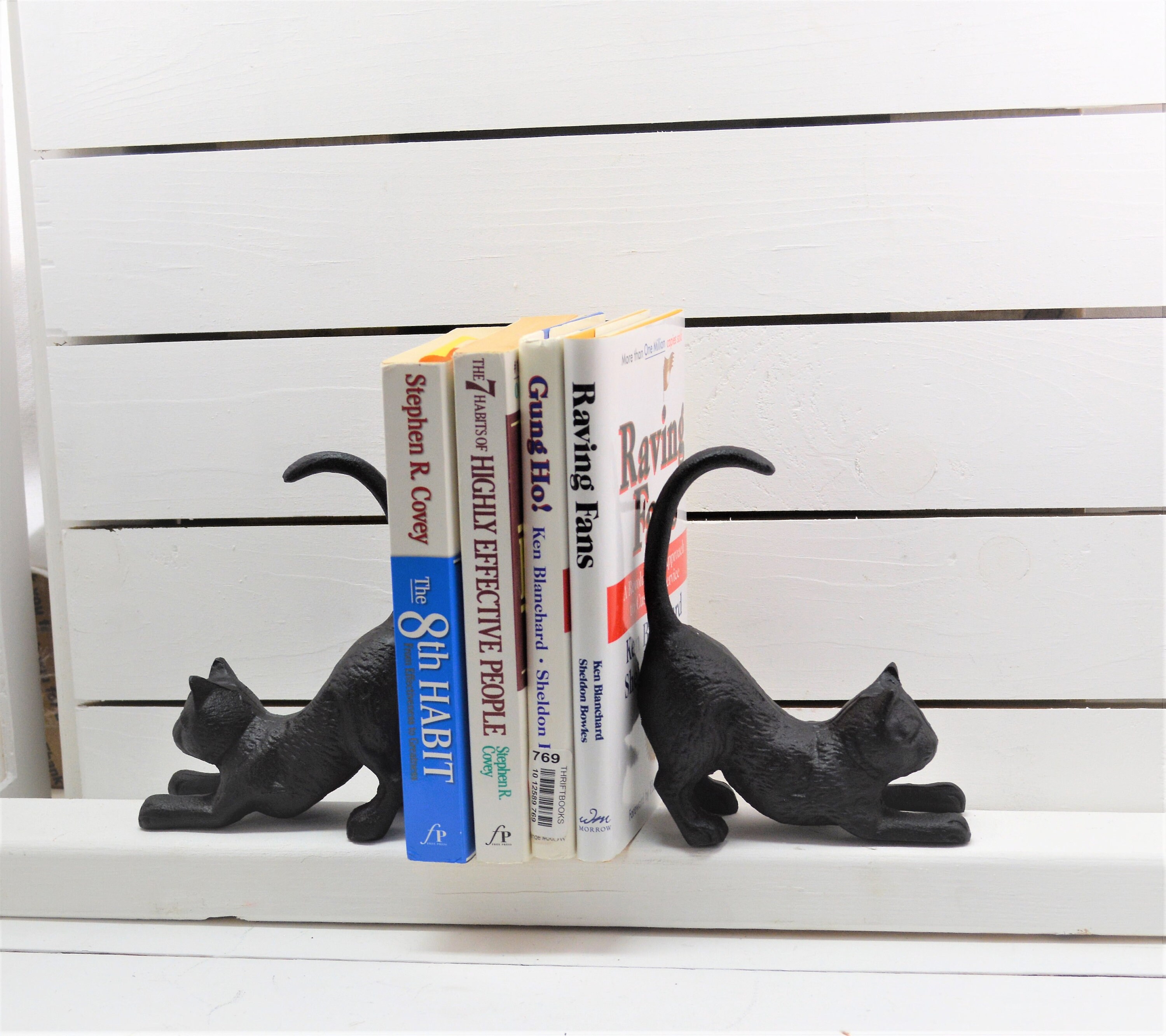 Black Cat Bookends Library Decor Cat Decor Black Feline Pet Etsy