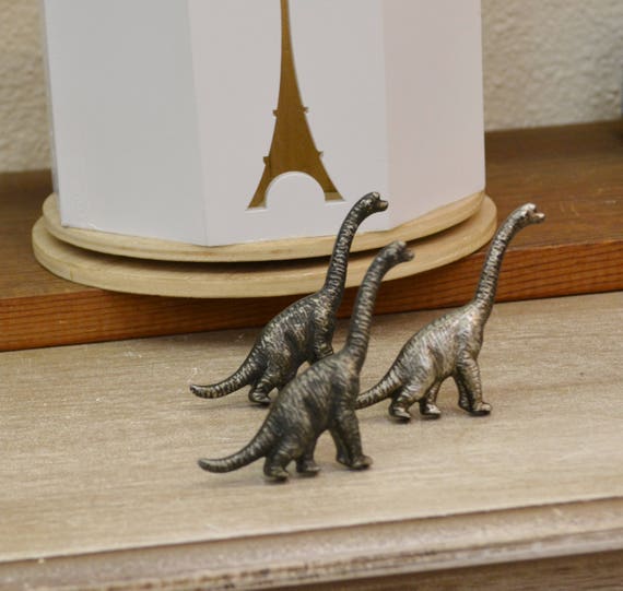 One Metal Dinosaur Knob Brachiosaurus Drawer Pull Nusery Etsy