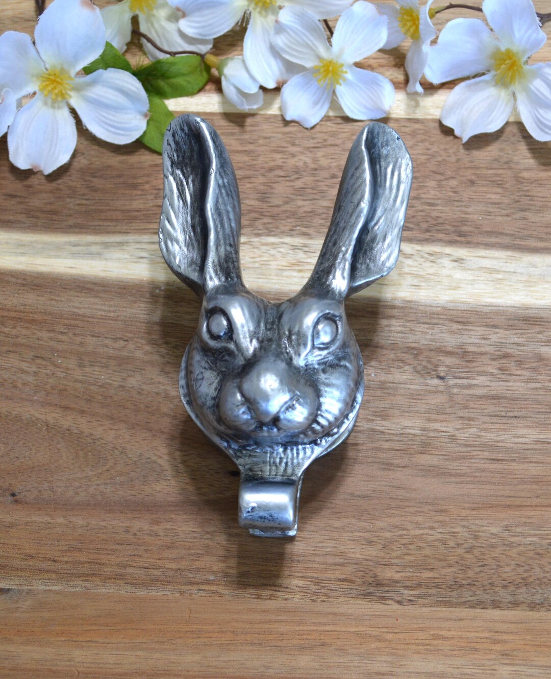 Rabbit Knocker Antique Silver Rabbit Door Knocker, Bunny Porch Decor, Front Entrance ...