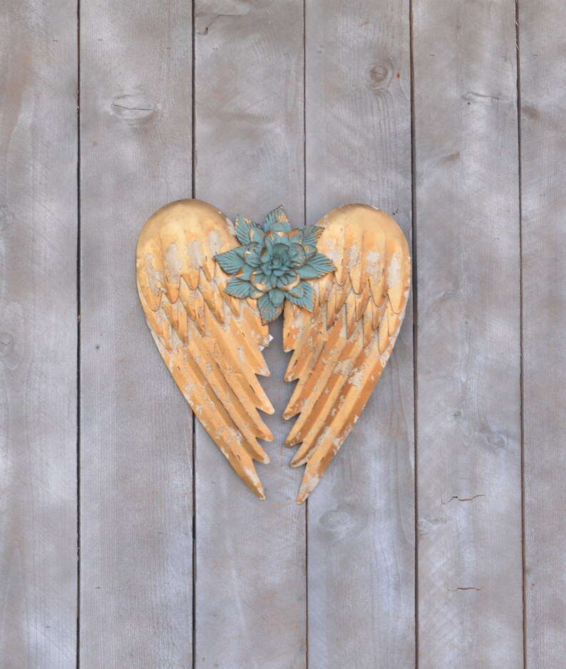 Metal Angel Wings Wall Decor Nursery Wall Art Religious Etsy