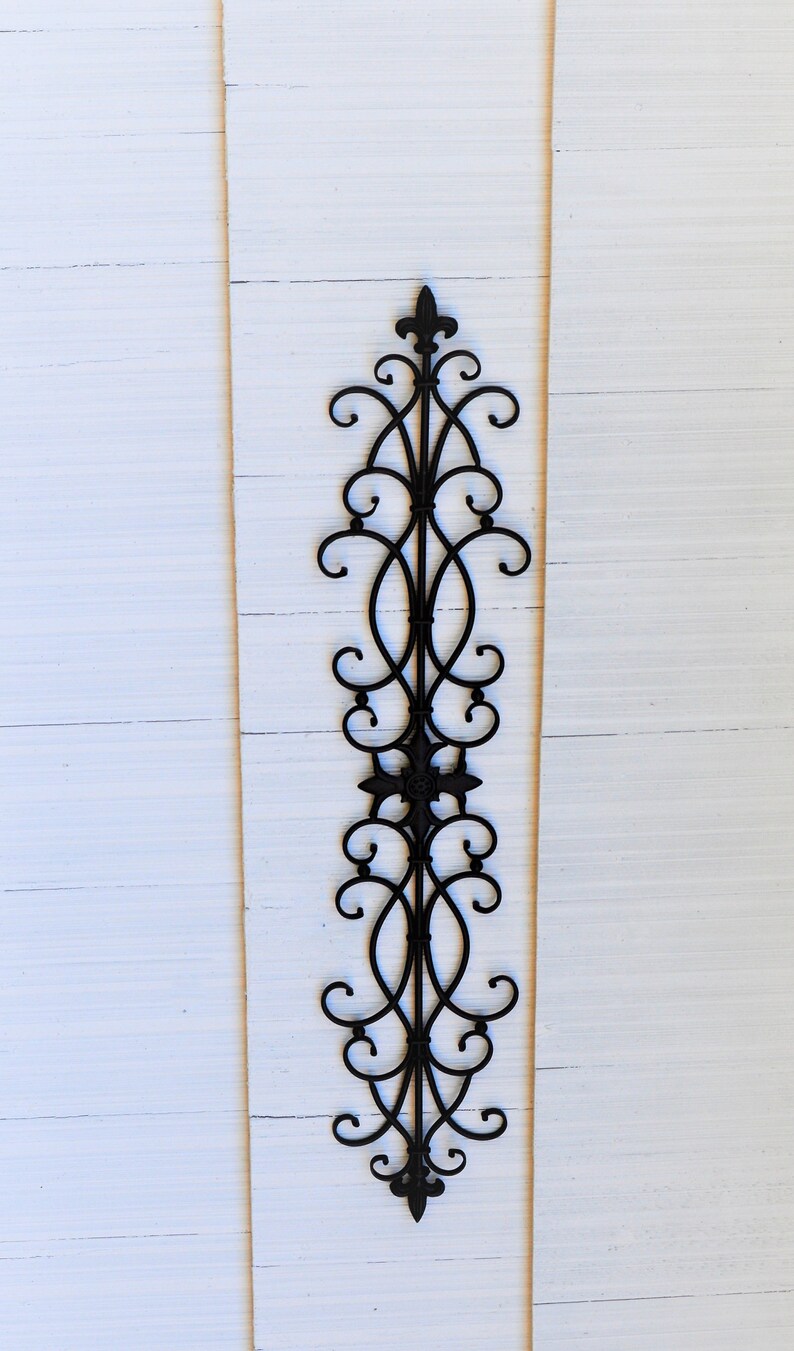 Scroll Fleur De Lis Wall Hanging Large Metal Swag. Bedroom Etsy