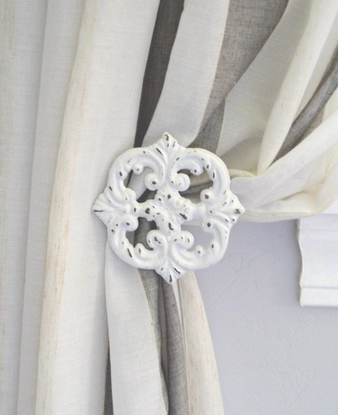 White Curtain Tie Backs