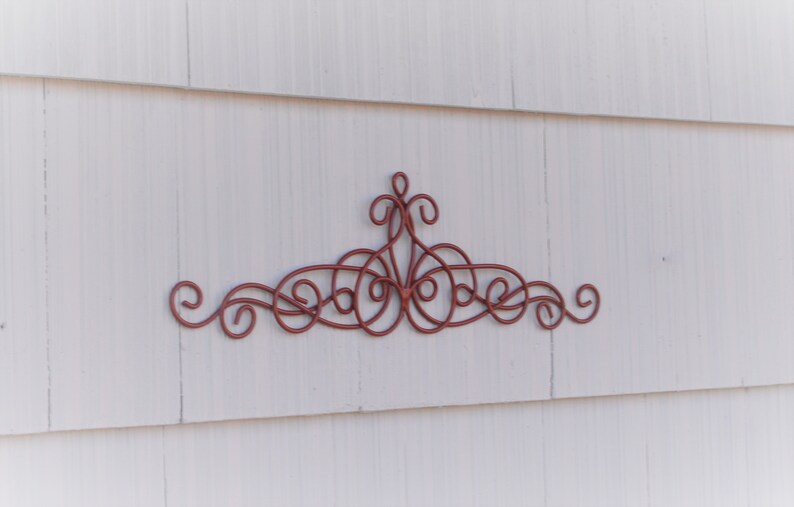 Metal Swag Wall Hanging Black Scroll Decorative Wall Decor Etsy