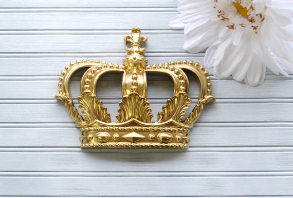 Gold Nursery Princess Crown Wall Decor King Queen Prince Baby Etsy