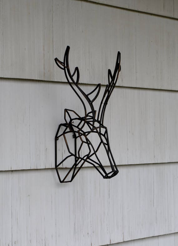 metal deer head wall hanging