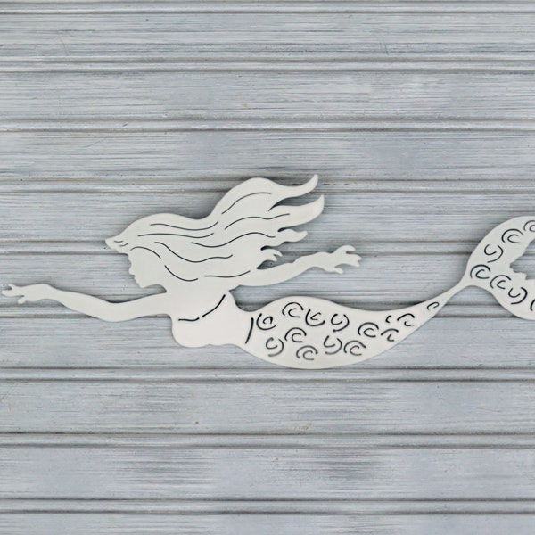 Wood Mermaid Wall Decor Etsy