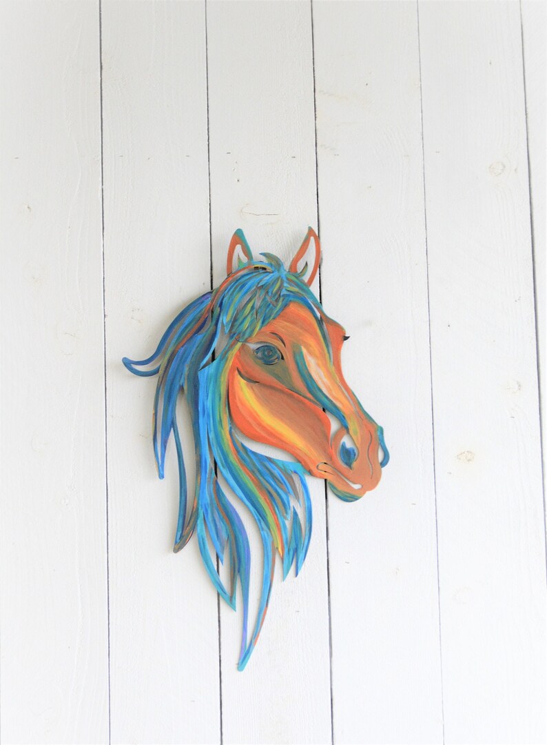 Metal Horse Wall Hanging Horse Head Wall Art Farmhouse Etsy