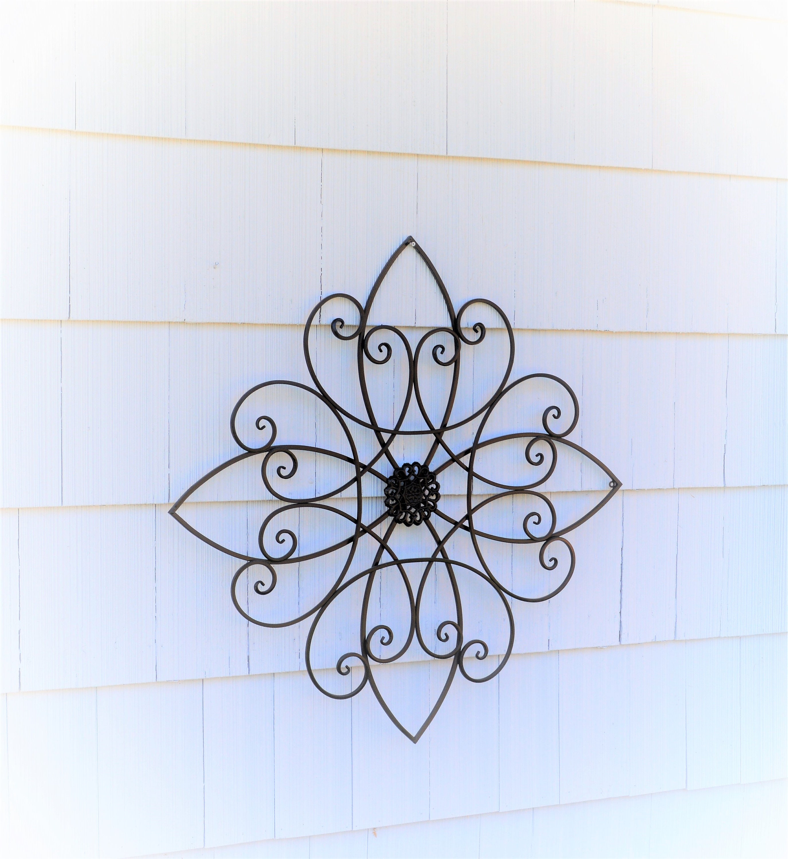 Medallion Metal Wall Art Black Swirl Wall Hanging Decorative Etsy