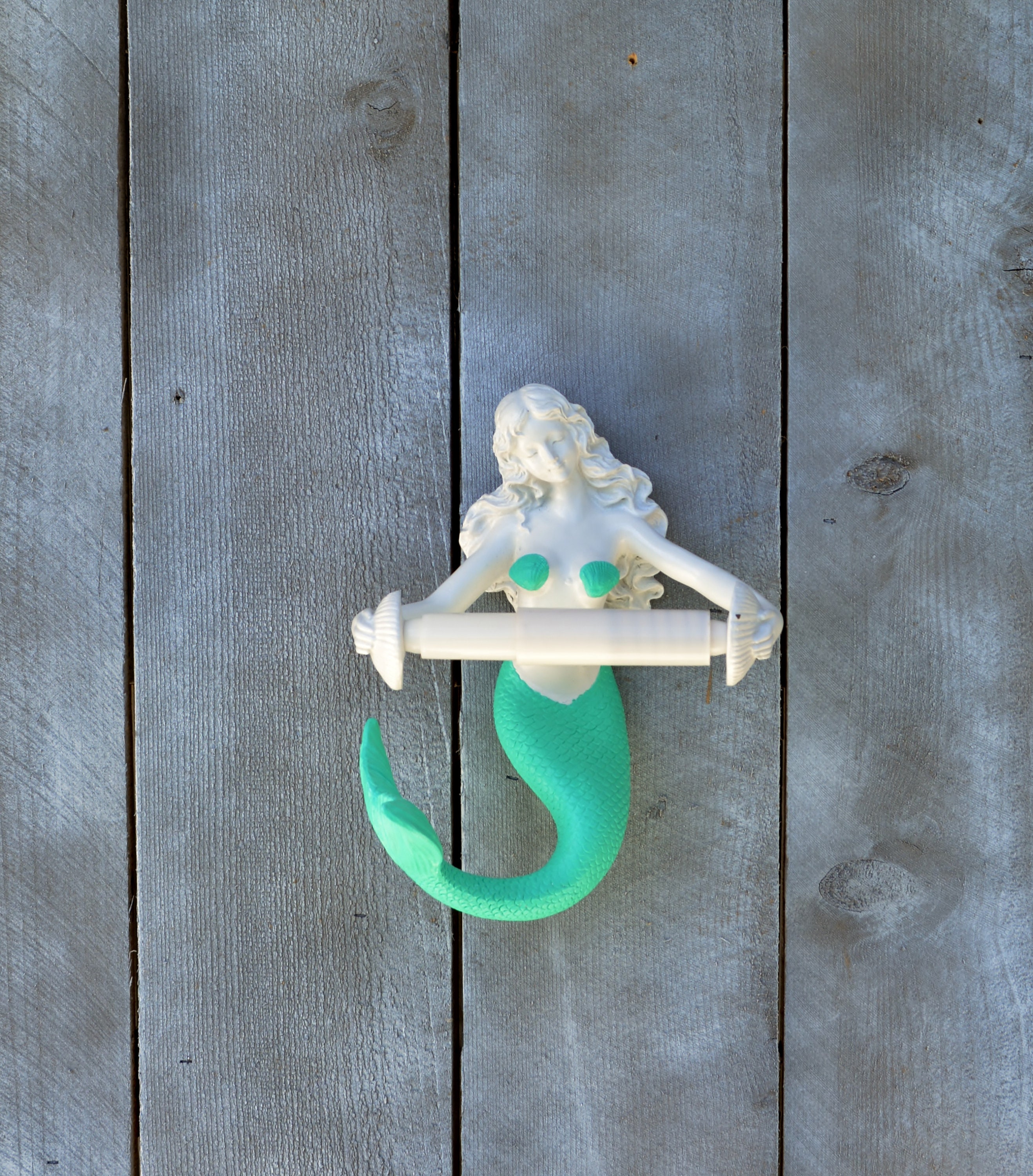 Mermaid Toilet Paper Holder. Mermaid Decor. Beach Decor. Etsy