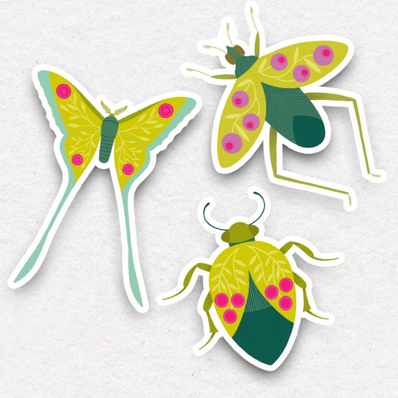 creepy crawly friends sticker pack