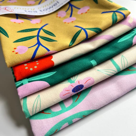 wildflower meadow tea towel bundle