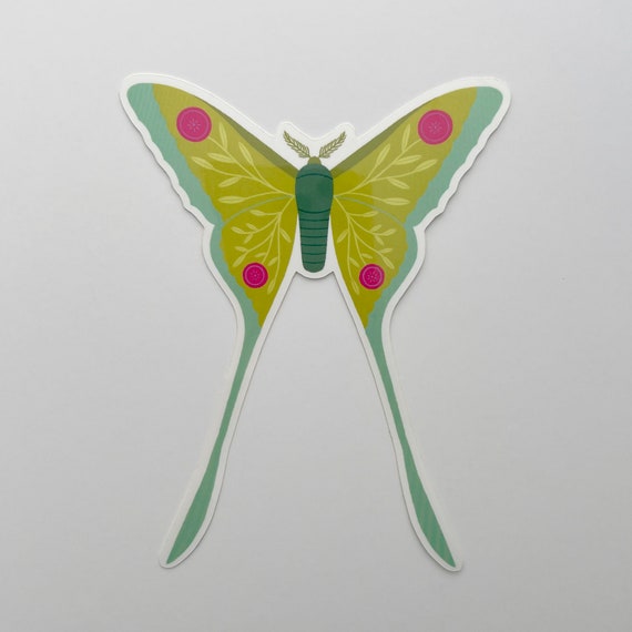 luna moth sticker
