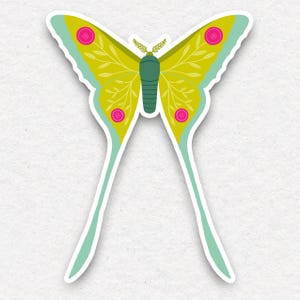 luna moth sticker