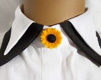 Sunflower button cover, shirt flower accessories, floral jewelry, wedding suit inspiration