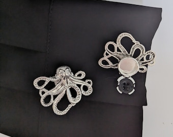 Octopus knop dekking manchetknopen kraag sieraden voor overhemden