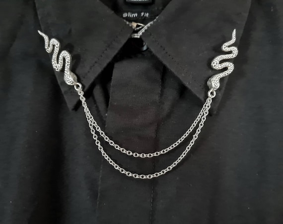 Snake Collar Pin Chain Men's Gift Idea Unisex Collar 